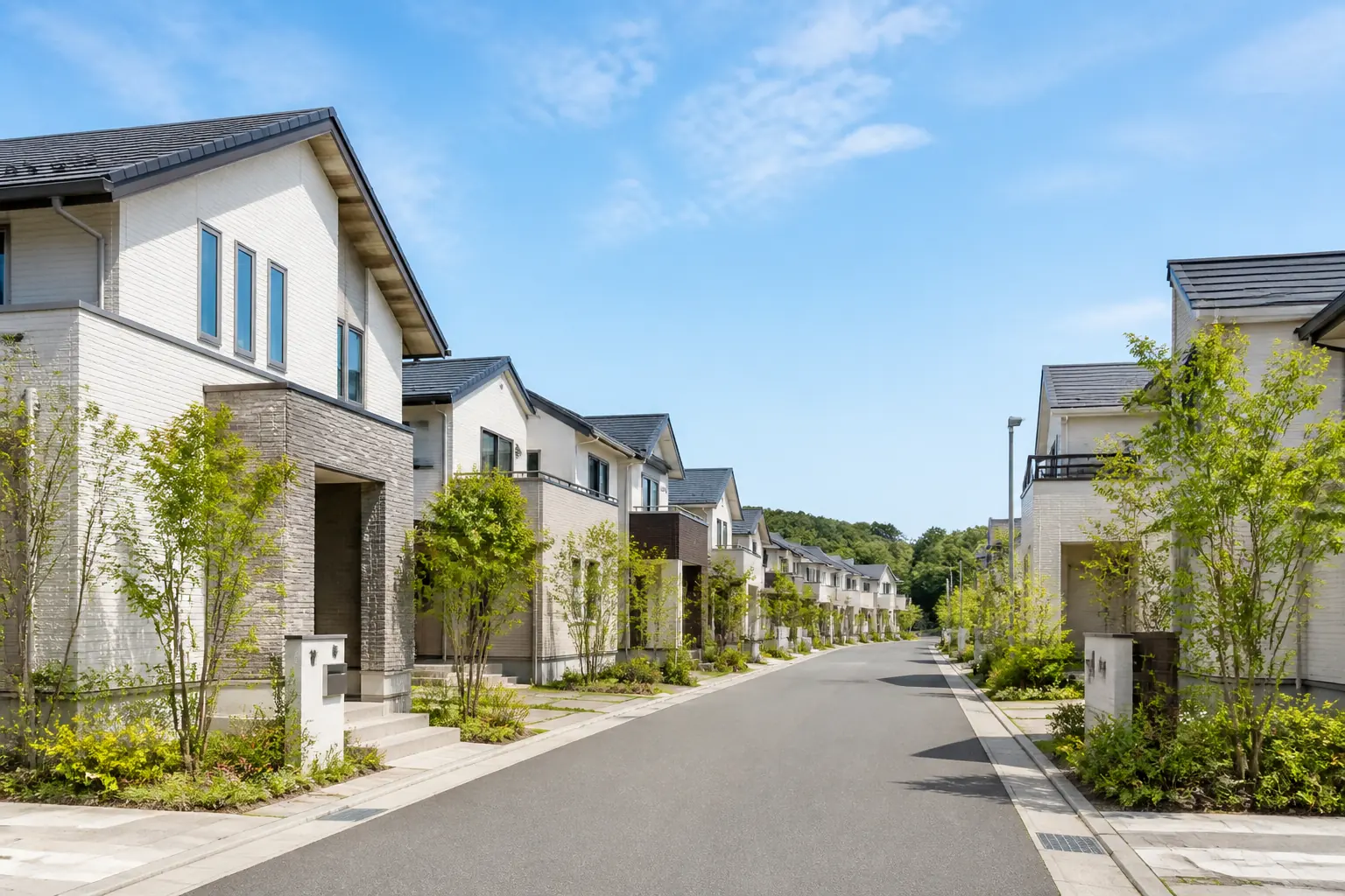 架空の落ち着いた住宅街イメージ